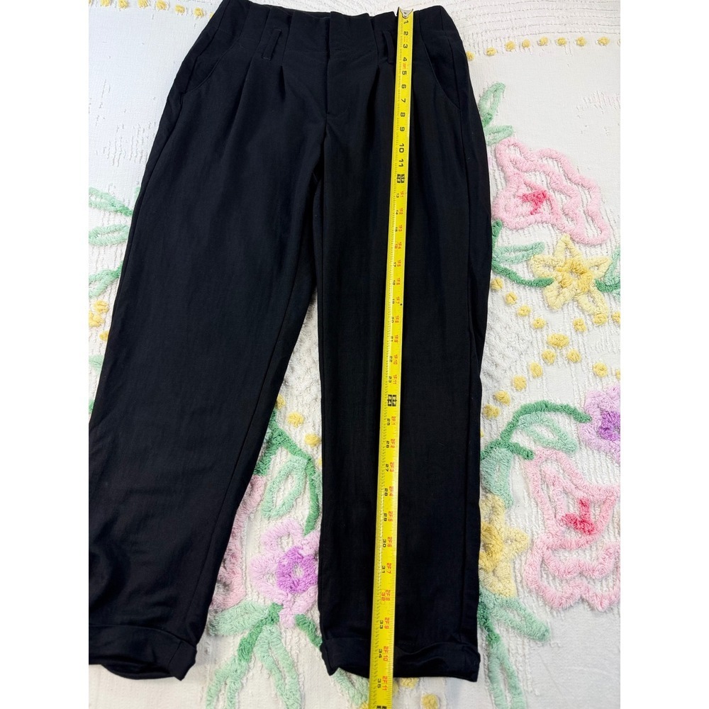 Indigo REIN Black Pleated High Waist Trousers Women's Size 5 6 - Picture 2 of 10